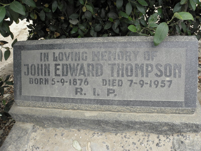 THOMPSON John Edward 1876-1957