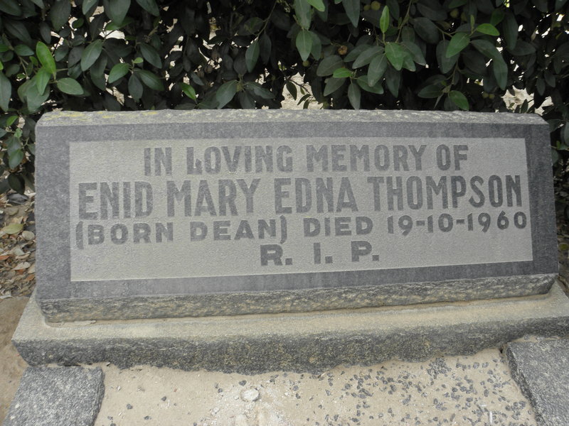 THOMPSON Enid Mary Edna nee DEAN -1960