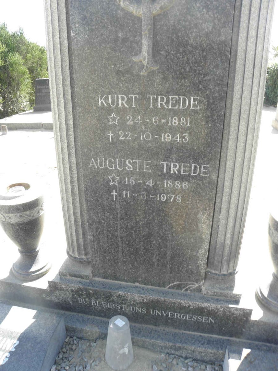 TREDE Kurt 1881-1943 &amp; Auguste 1886-1978