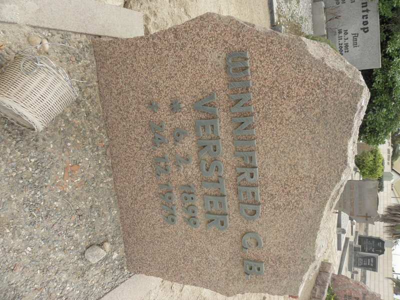 VERSTER Winnifred C.B. 1899-1979