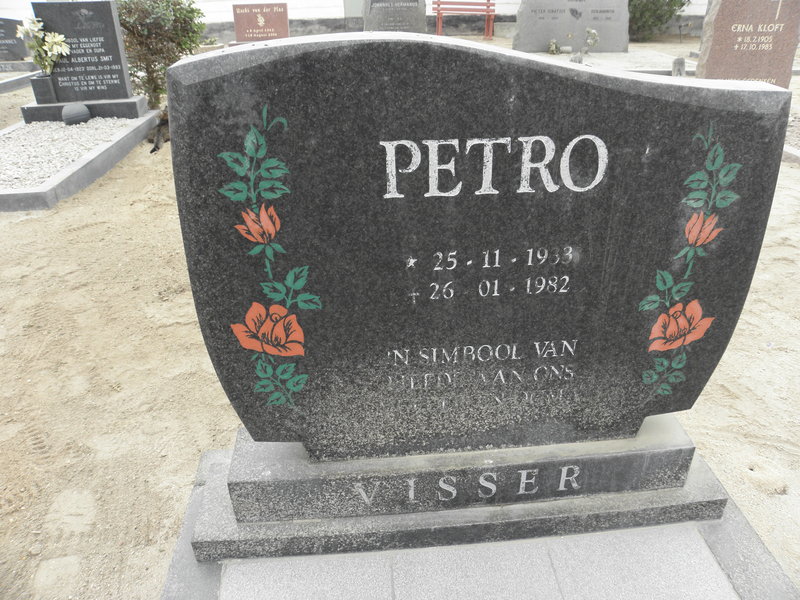 VISSER Petro 1933-1982