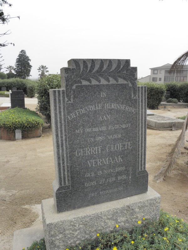 VERMAAK Gerrit Cloete 1906-1951