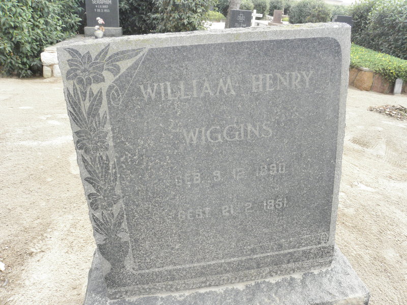 WIGGINS William Henry 1890-1951