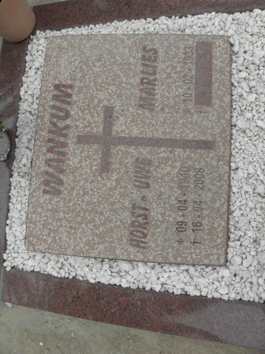 WANKUM Horst-Uwe 1940-2008 &amp; Marlies 1933-