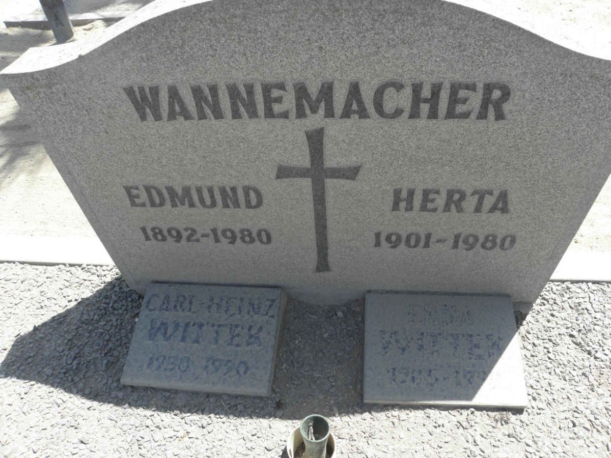 WANNEMACHER Edmund 1892-1980 &amp; Herta 1901-1980 :: WITTEK Carl-Heinz 1938-1990 :: WITTEK Erma 1905-1999