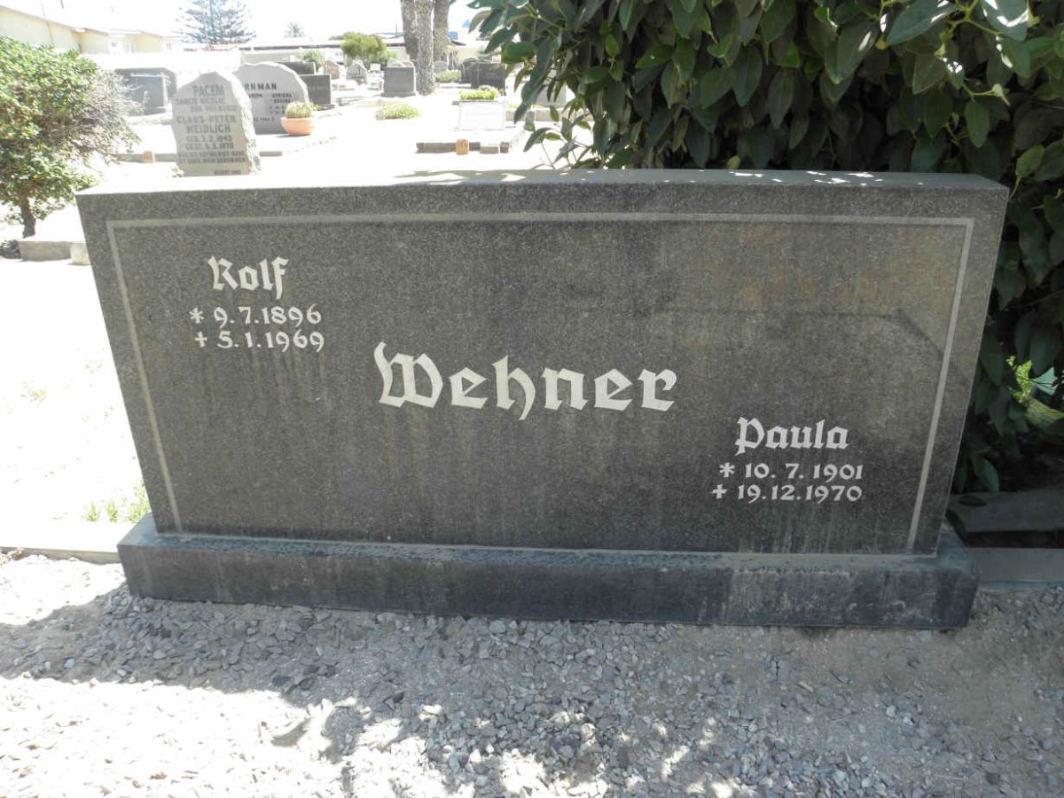 WEHNER Rolf 1896-1969 &amp; Paula 1901-1970