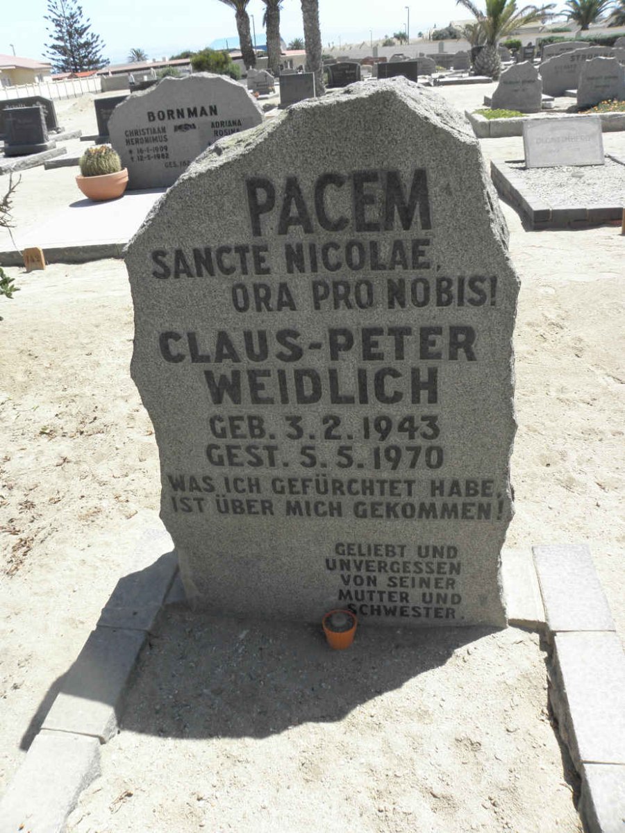 WEIDLICH Claus-Peter 1943-1970