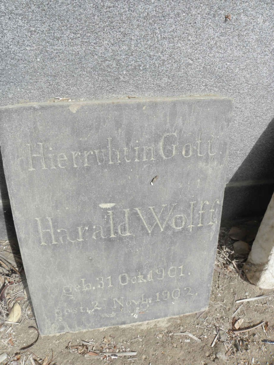 WOLFF Harold 1901-1902