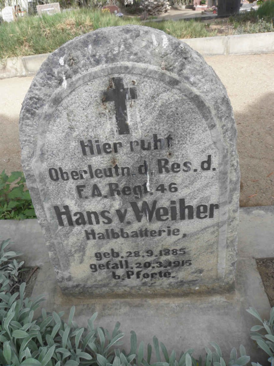 WEIHER Hans, v. 1885-1915