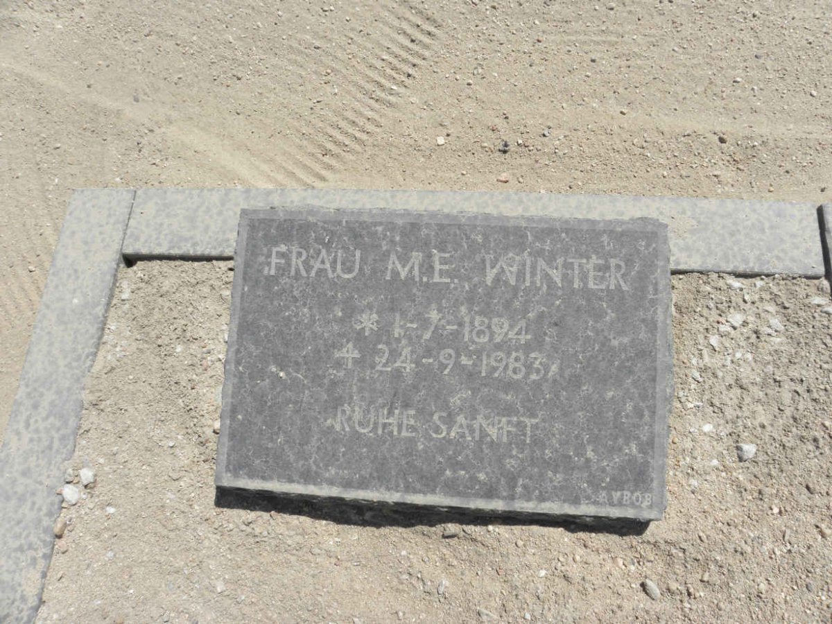 WINTER M.E. 1894-1983