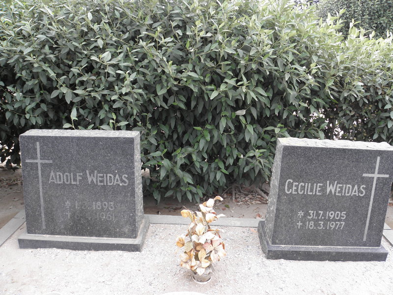 WEIDAS Adolf 1893-1961 &amp; Cecilie 1905-1977