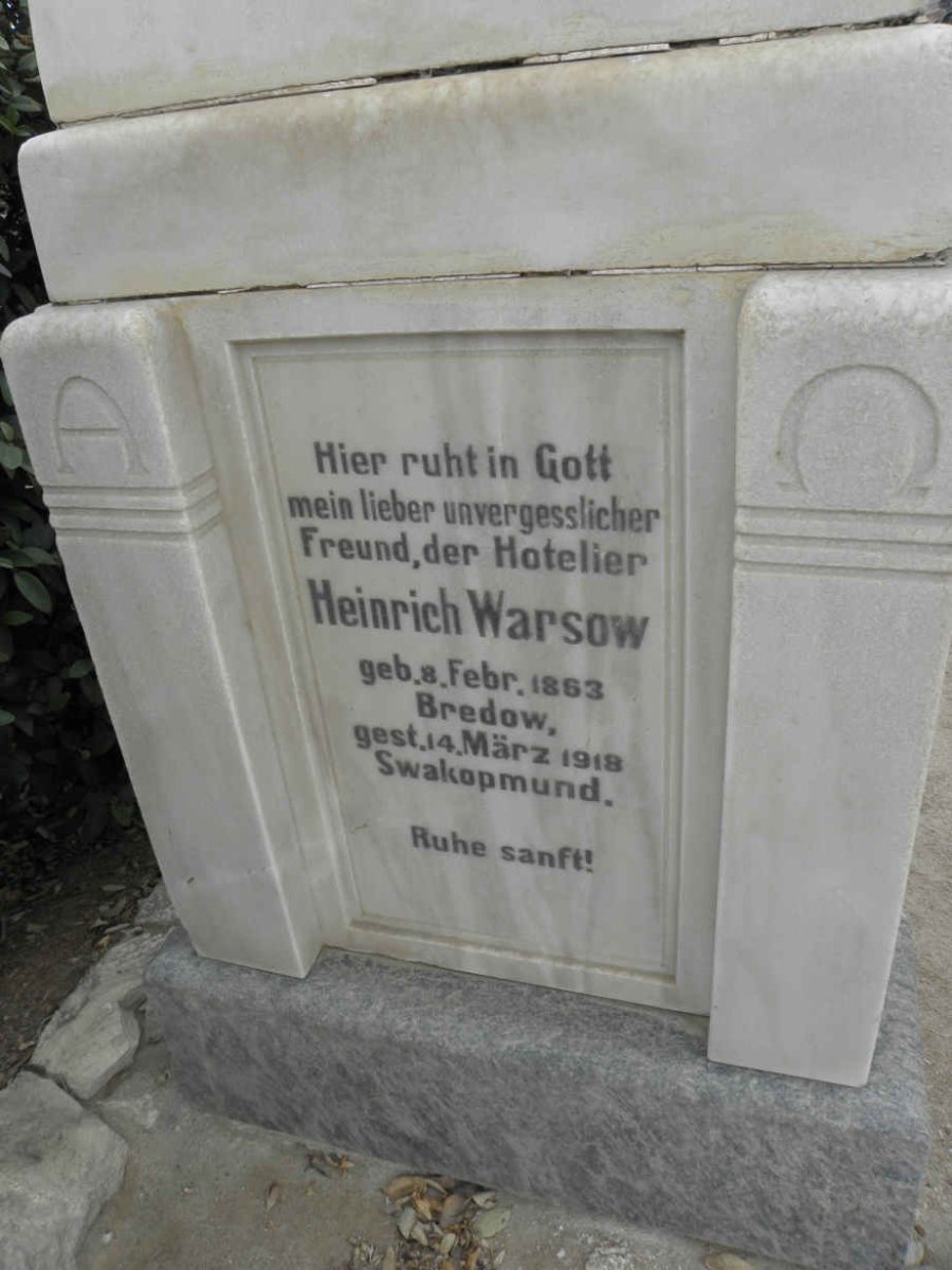 WARSOW Heinrich 1863-1918