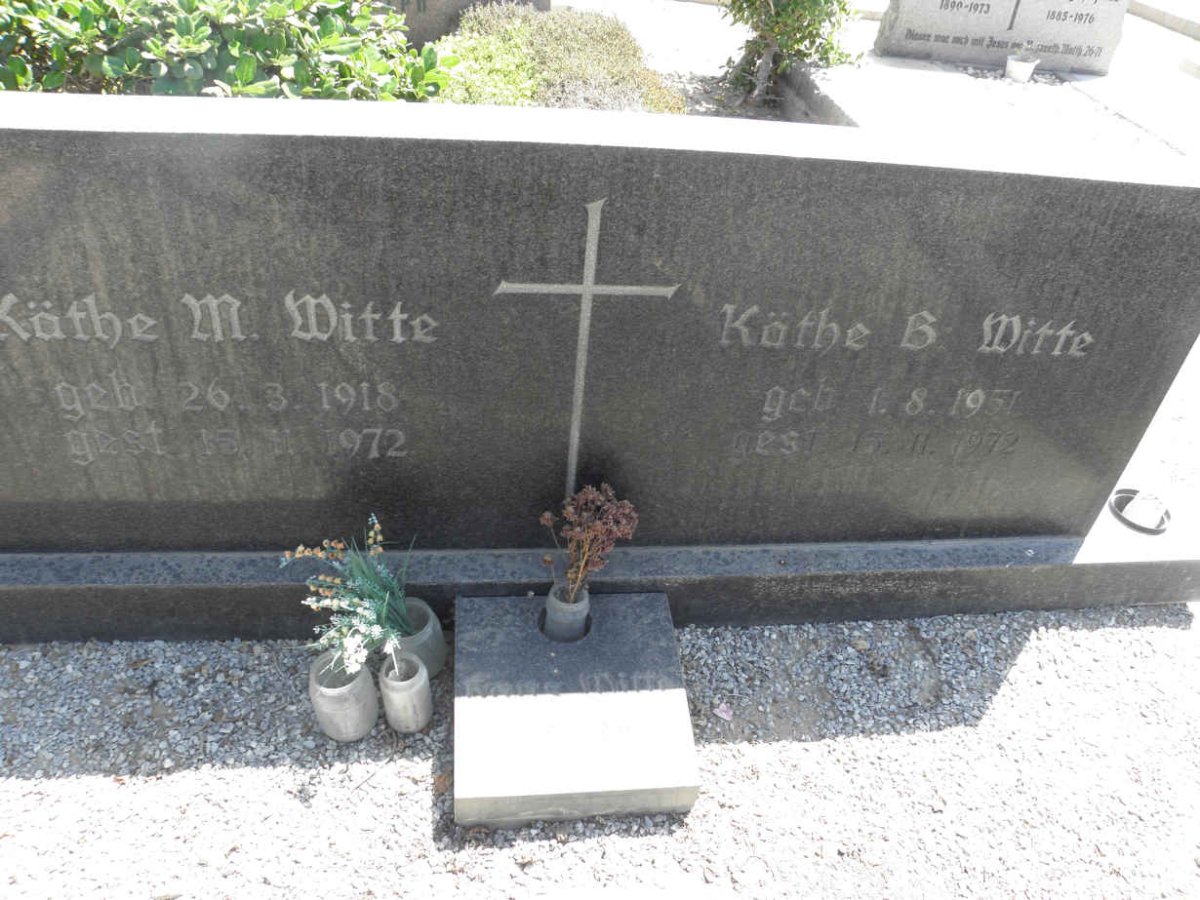 WITTE Käthe M. 1918-1972 :: WITTE Käthe B. 1951-1972 :: WITTE ?-?