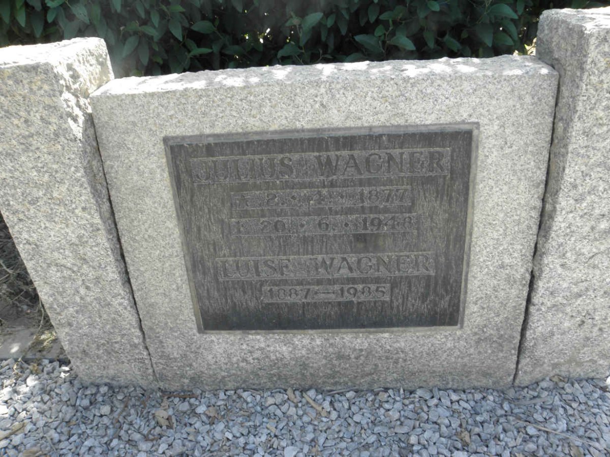 WAGNER Julius 1877-1948 &amp; Luise 1887-1985