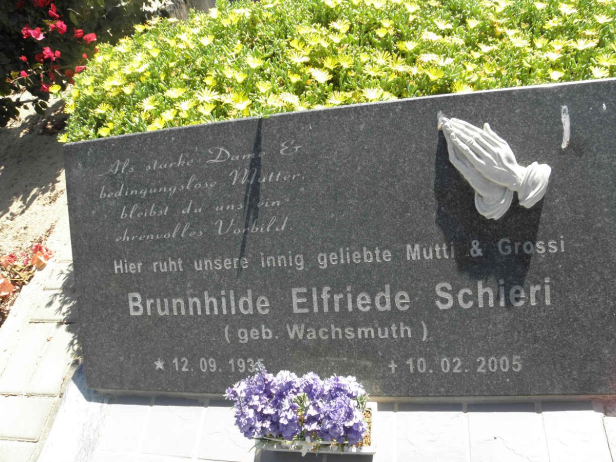 SCHIERI Brunnhilde Elfriede nee WACHSMUTH 1935-2005