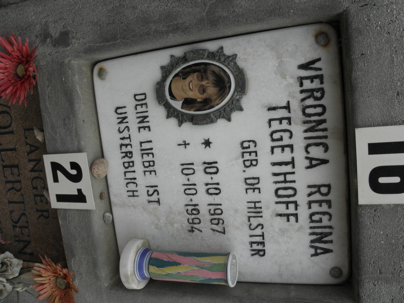 TEGETHOFF Veronica Regina nee DE HILSTER 1967-1994