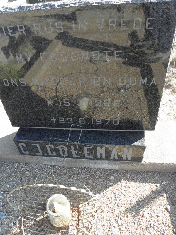 COLEMAN C.J. 1922-1970