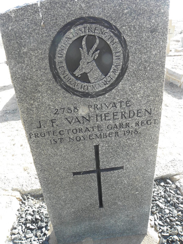 HEERDEN J.F., van -1918
