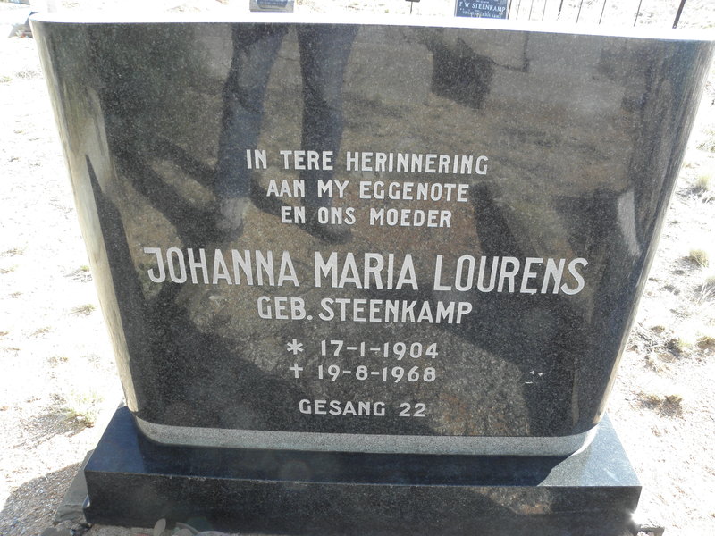 LOURENS Johanna Maria nee STEENKAMP 1904-1968