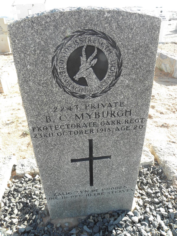 MYBURGH B.C. -1918