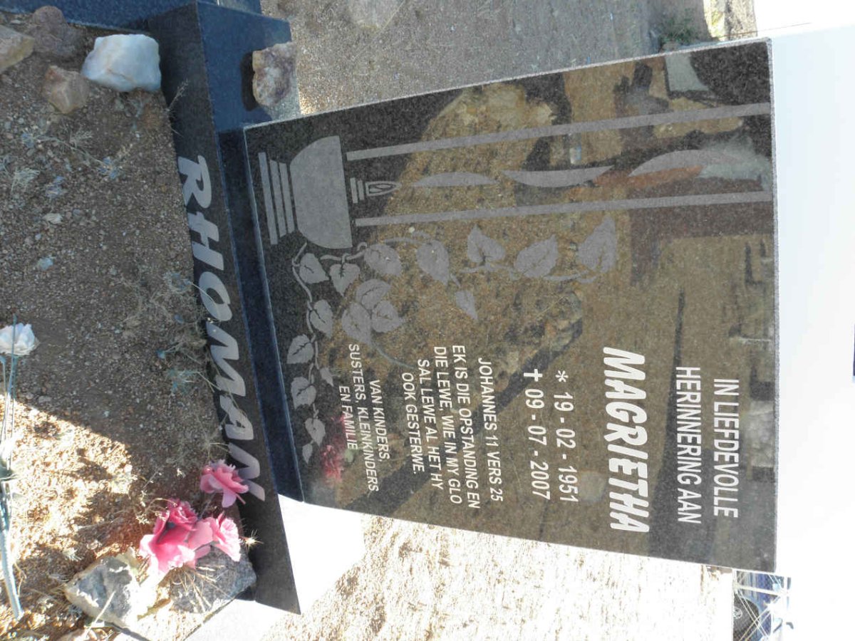 RHOMAN Magrietha 1951-2007