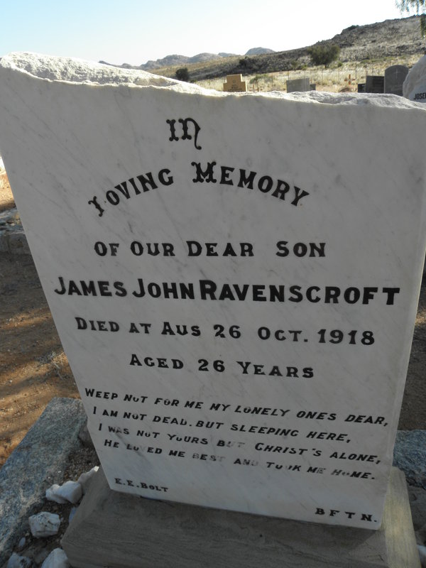 RAVENSCROFT James John -1918