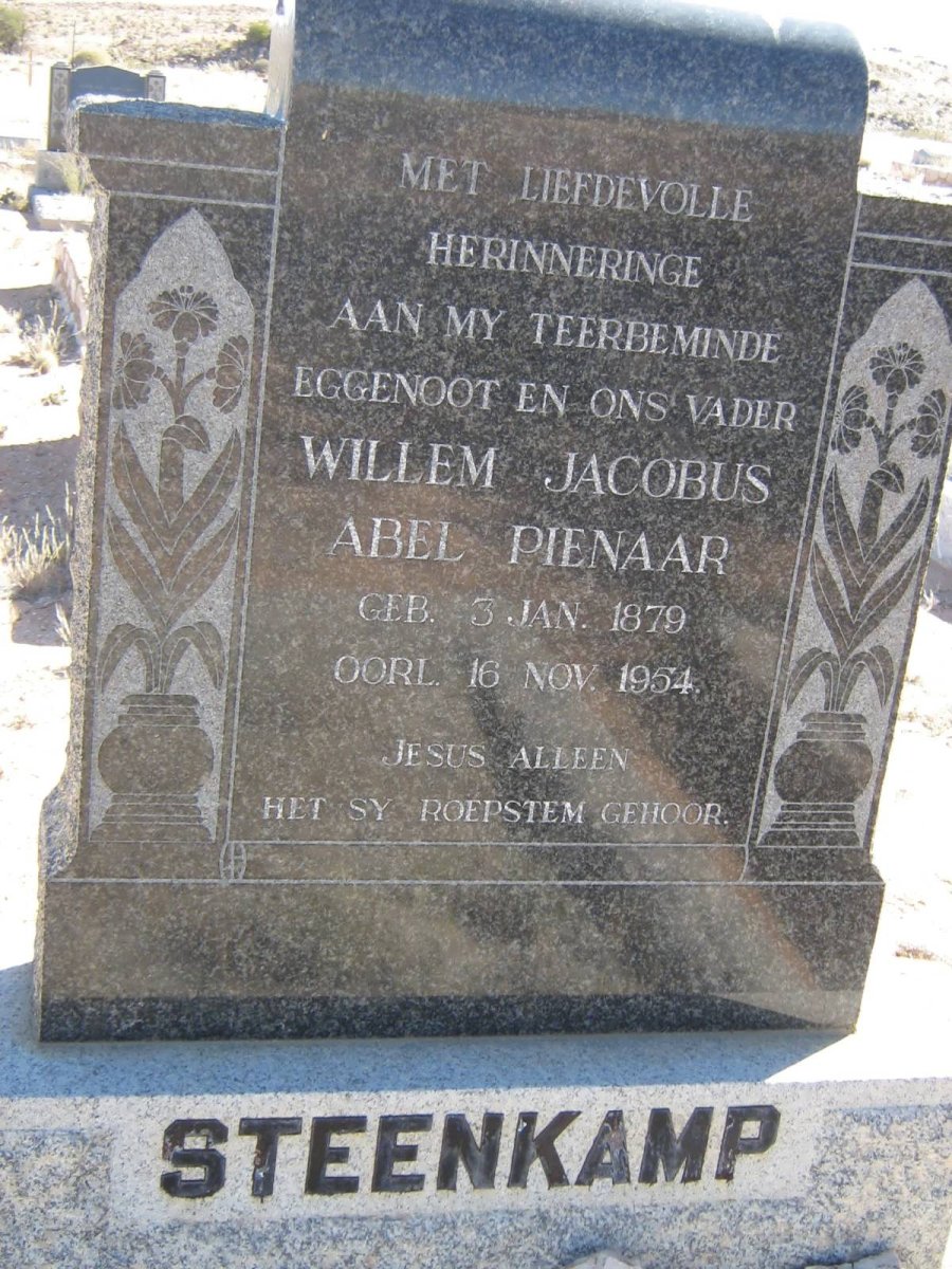 STEENKAMP Willem Jacobus Abel Pienaar 1879-1954