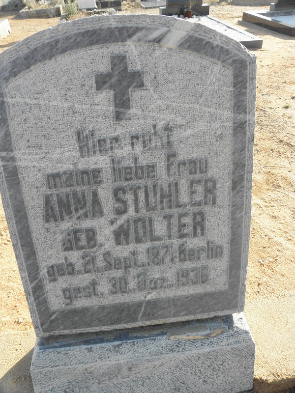 STUHLER Anna nee WOLTER 1871-1936