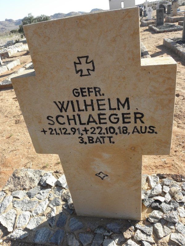 SCHLAEGER Wilhelm 1891-1918