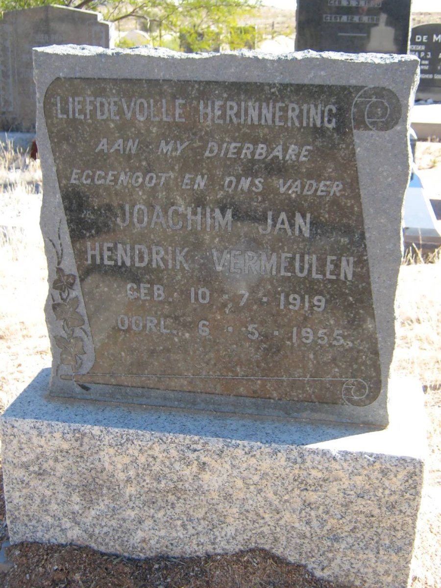 VERMEULEN Joachim Jan Hendrik 1919-1955