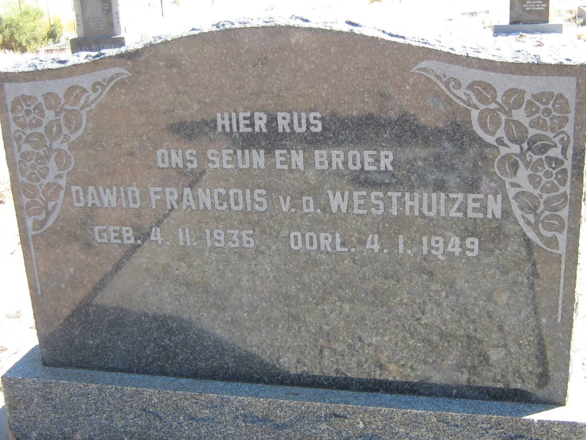 WESTHUIZEN Dawid Francois, v.d. 1936-1949