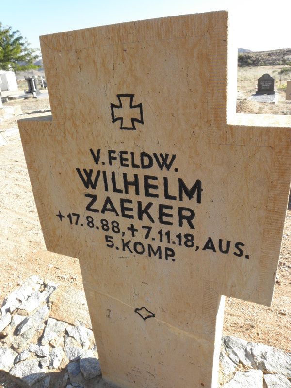 ZAEKER Wilhelm 1888-1918