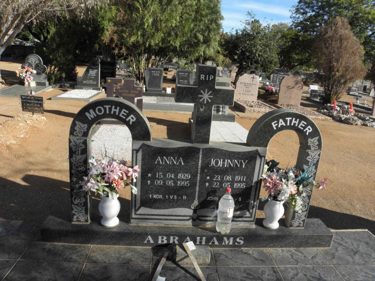 ABRAHAMS Johnny 1911-1995 &amp; Anna 1929-1995