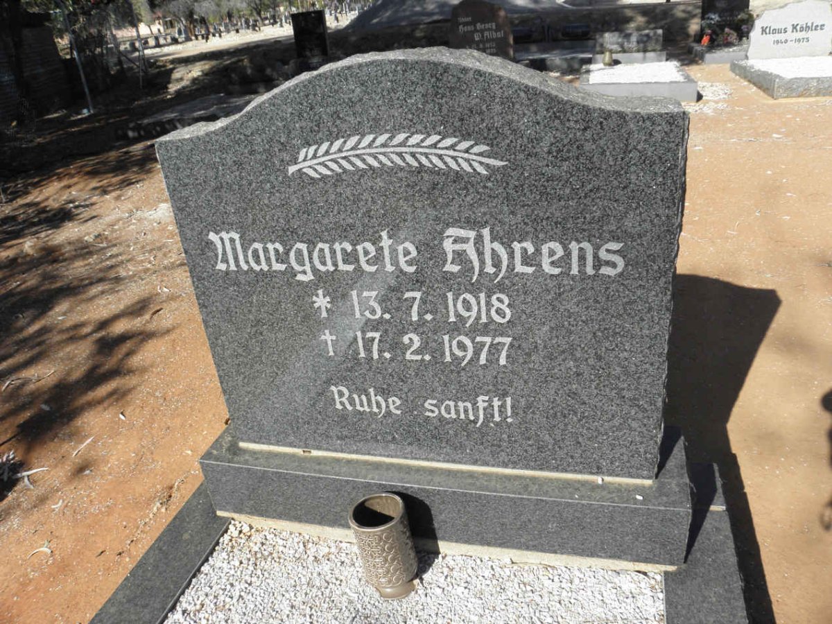 AHRENS Margarete 1918-1977
