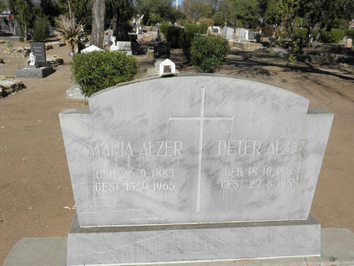 ALZER Peter 1885-1958 &amp; Maria 1883-1965