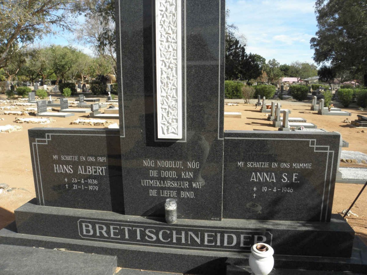 BRETTSCHNEIDER Hans Albert 1936-1979 &amp; Anna S.E. 1946-