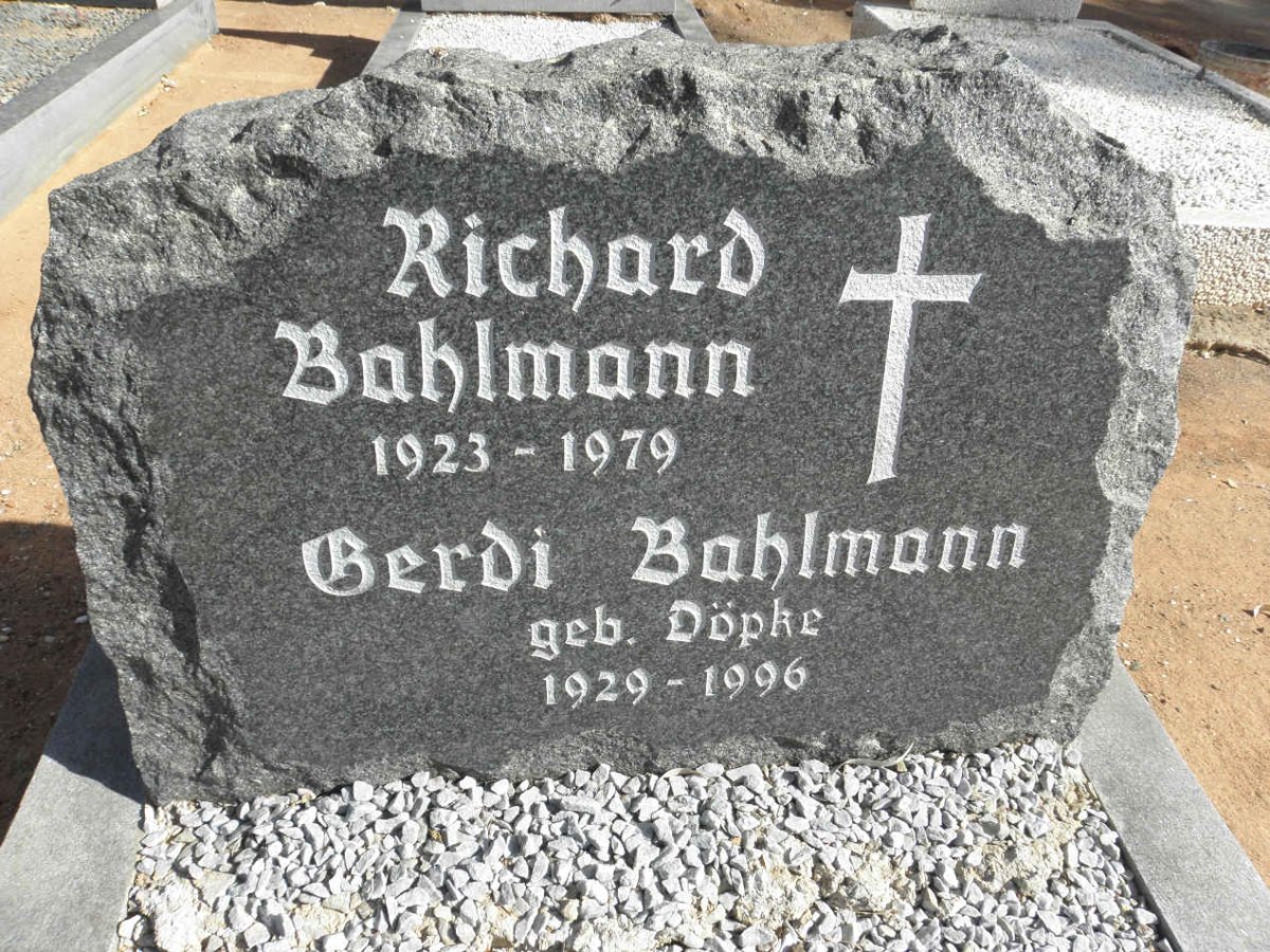 BAHLMANN Richard 1923-1979 &amp; Gerdi DOPKE 1929-1996