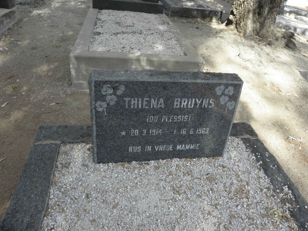 BRUYNS Thiena nee DU PLESSIS 1914-1963