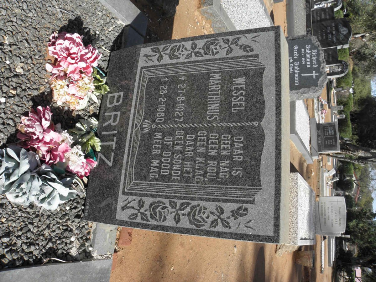 BRITZ Wessel Marthinus 1927-1980