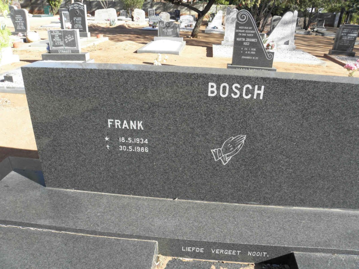 BOSCH Frank 1934-1986