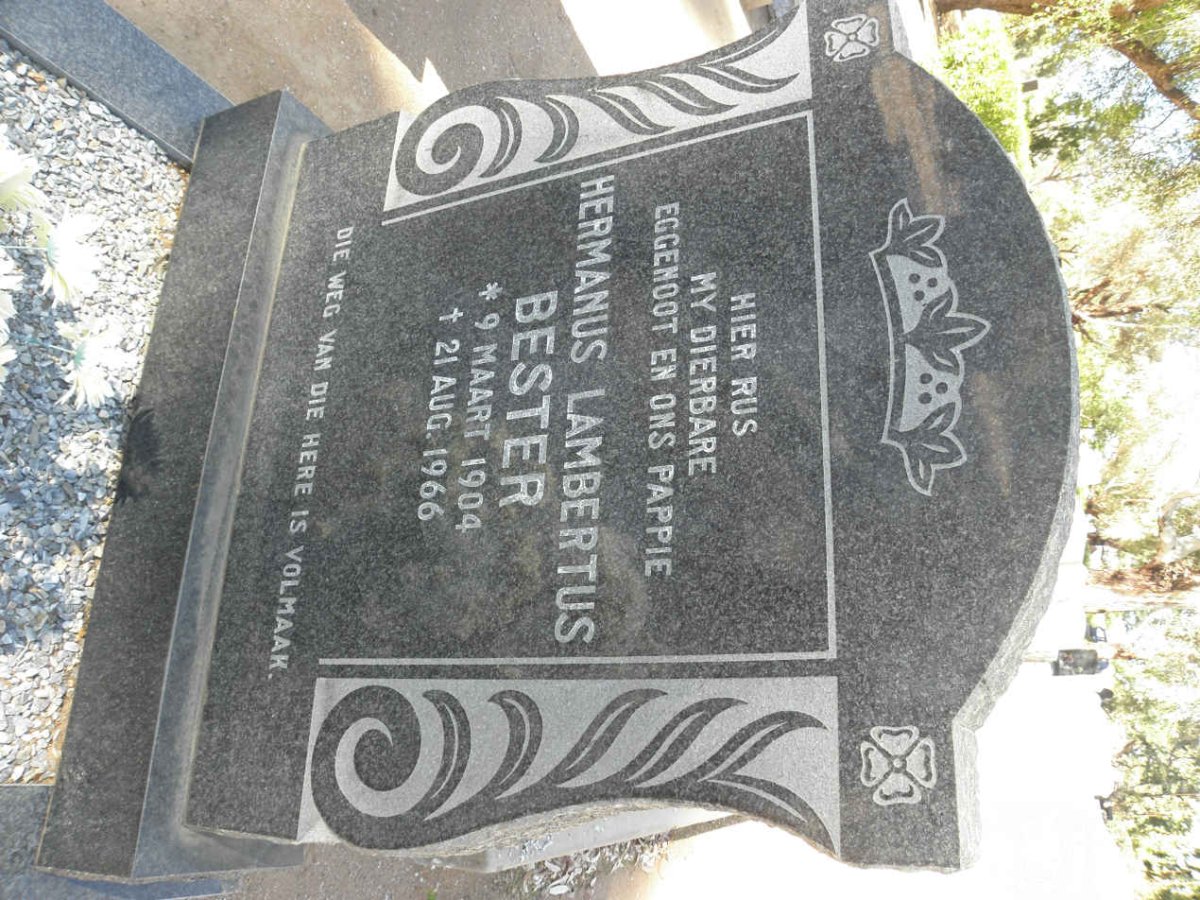 BESTER Hermanus Lambertus 1904-1966