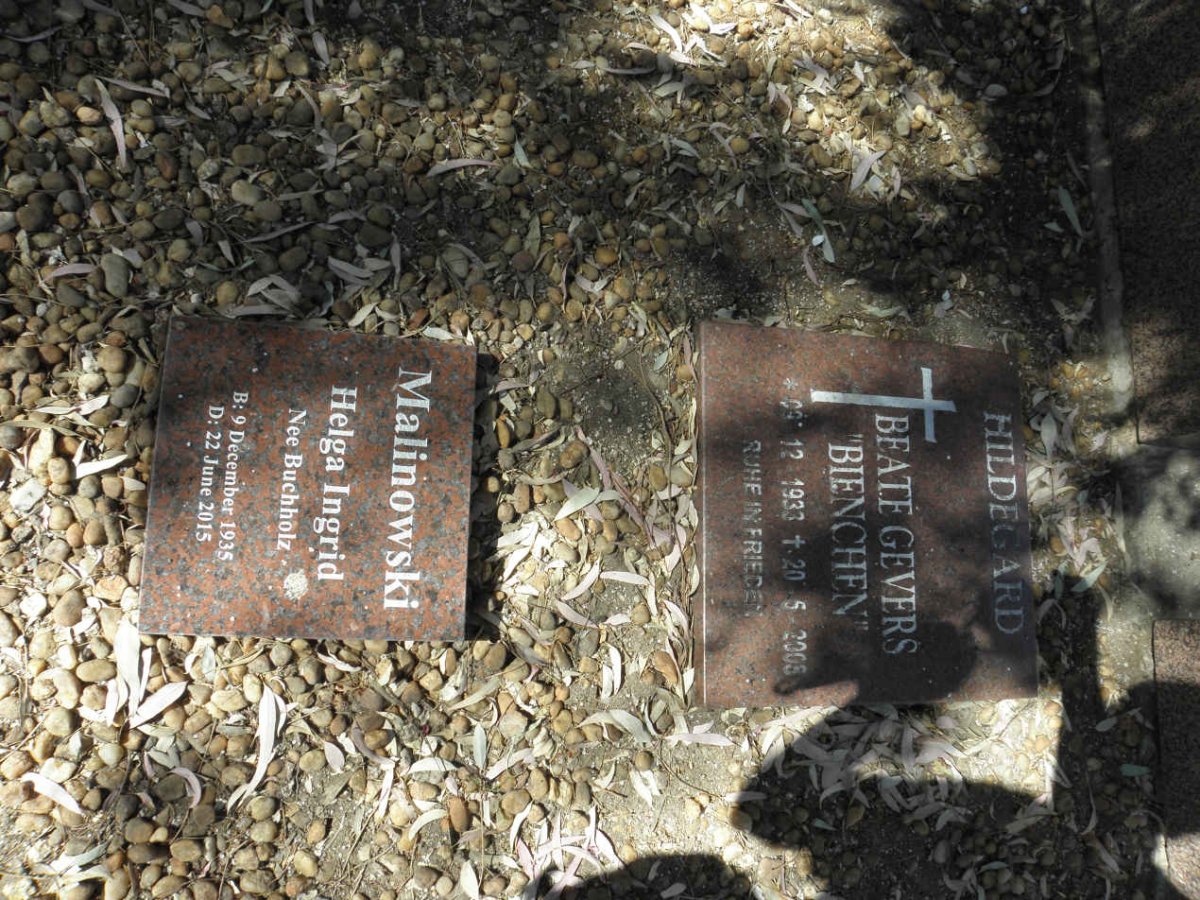 HILDEGARD Beate Gevers 1933-2008 :: MALINOWSKI Helga Ingrid 1935-2015