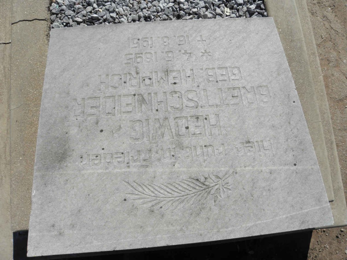 BRETTSCHNEIDER Hedwig nee HEMPRICH 1895-1951