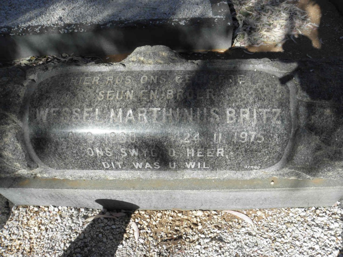 BRITZ Wessel Marthinus 1960-1975