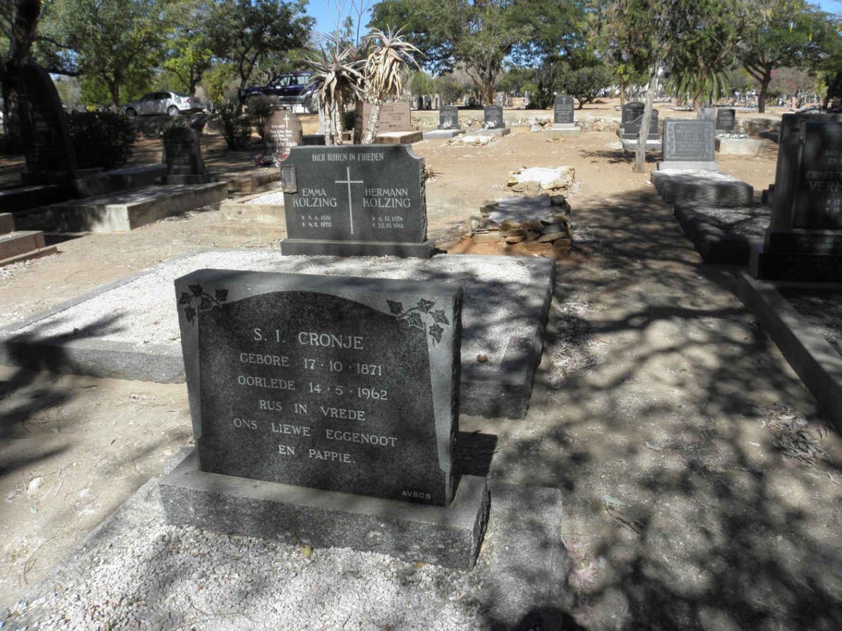 CRONJE S.I. 1871-1962