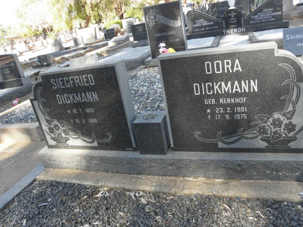 DICKMANN Siegfried 1885-1969 &amp; Dora KERKHOF 1901-1975