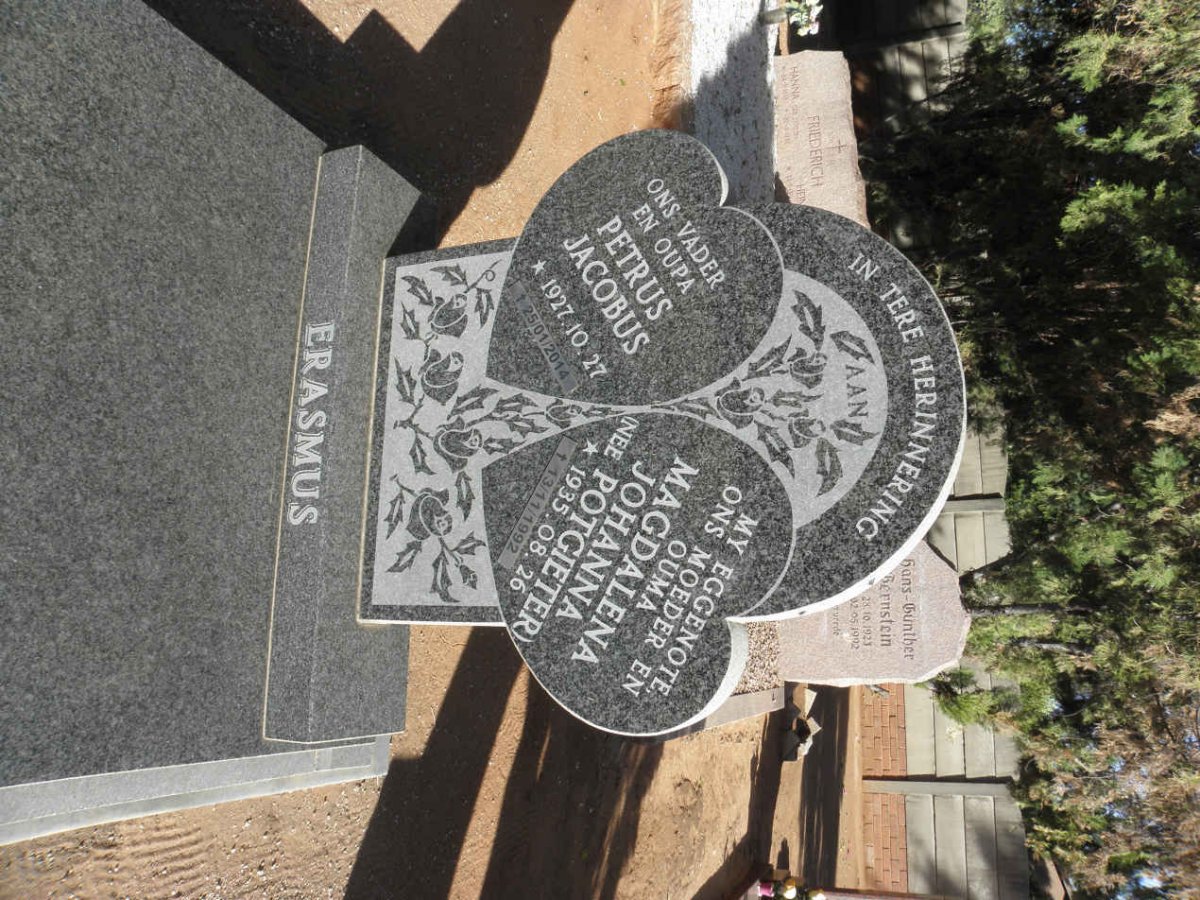ERASMUS Petrus Jacobus 1927-2014 &amp; Magdalena Johanna POTGIETER 1935-1992