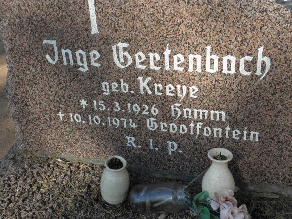 GERTENBACH Inge nee KREYE 1926-1974