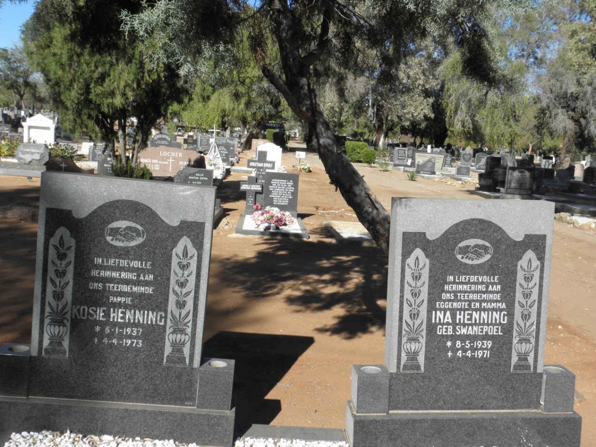 HENNING Kosie 1937-1973 &amp; Ina SWANEPOEL 1939-1971