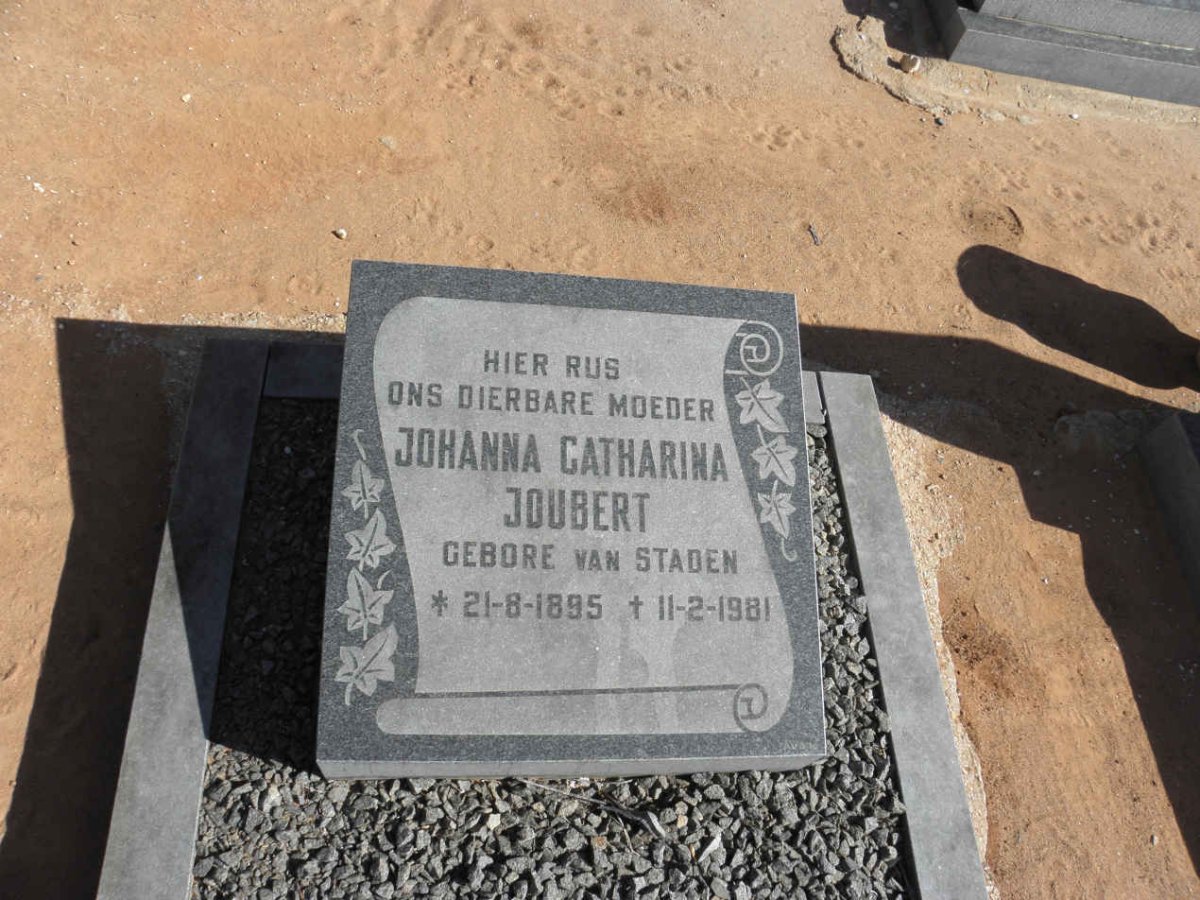 JOUBERT Johanna Catharina nee VAN STADEN 1895-1981